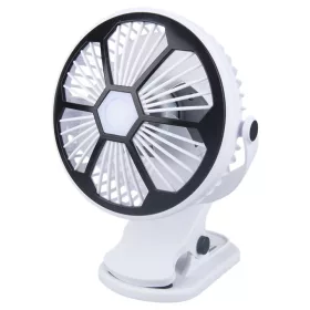   Asztali ventilátor álló csíptethető ventilátor világítással 3 újratölthető üzemmóddal
