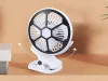 Asztali ventilátor álló csíptethető ventilátor világítással 3 újratölthető üzemmóddal