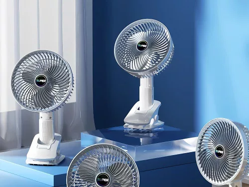 Asztali ventilátor álló klipsz 3 sebességes vezeték nélküli kézi ventilátor