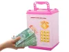 Pénztárgép persely bankjegyek érmék pin kód rózsaszín