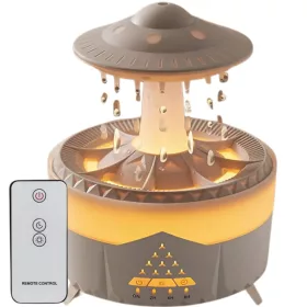   Légnedvesítő, aromadiffúzor, UFO alakú LED lámpa távirányítóval