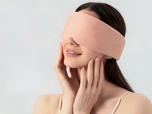 alvómaszk kényelmes alváshoz, utazáshoz, 2 oldalas meleg/hideg