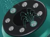 Elektromos köpölyöző, kínai vákuum masszázs, illóolajjal zöld