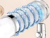 Zuhanyfej cserélhető turbószűrővel és ventilátorral