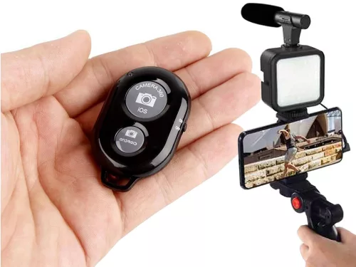 Vlogging készlet állvány mikrofon telefon tartó videó felvétel