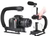 Vlogging készlet videofelvétel állvány mikrofon telefon tartója
