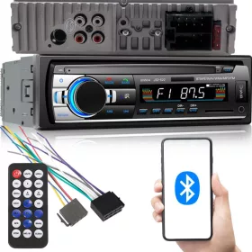   Autórádió bluetooth usb aux sd 1-din mikrofon + pilot 4 x 60w