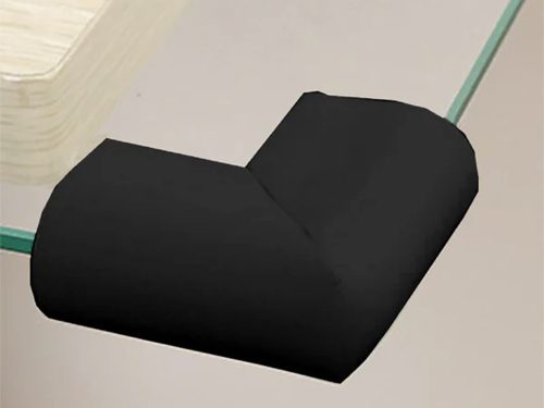 Habszivacs sarokvédő bútor sarkok fehér matricák x4 fekete