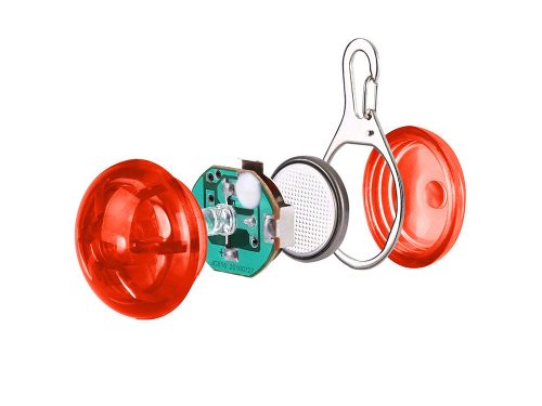 Led medál kutya macska nyakörvre piros