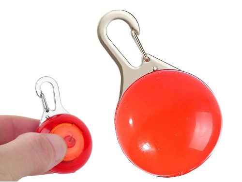 Led medál kutya macska nyakörvre piros