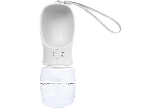 Hordozható kutyasétáltató itatótál 380ml. Fehér