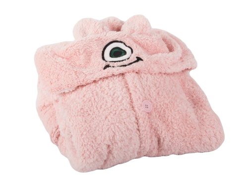 Meleg túlméretezett takaró melegítő pulóver xl vastag 2in1 szőrme kapucnis, világosrózsaszín