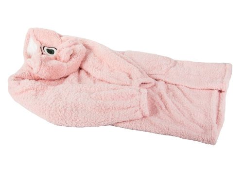 Meleg túlméretezett takaró melegítő pulóver xl vastag 2in1 szőrme kapucnis, világosrózsaszín