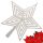 Karácsonyfa csillag karácsonyfa tetején törhetetlen fehér