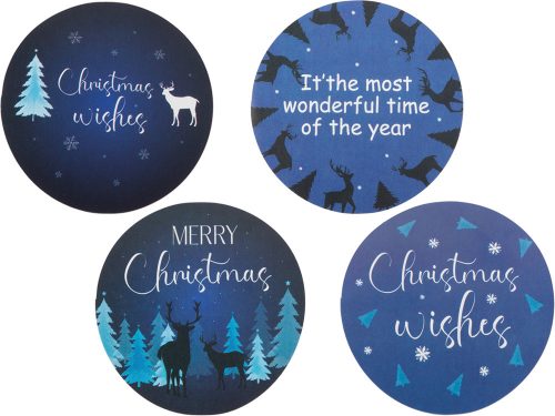 Színes karácsonyi dekoratív matricák egy tekercs 500 boldog karácsonyi darabot