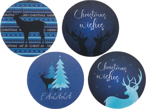 Színes karácsonyi dekoratív matricák egy tekercs 500 boldog karácsonyi darabot