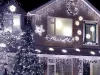 Fények fény függöny karácsonyi füzér dekoráció 500 led hideg ip44