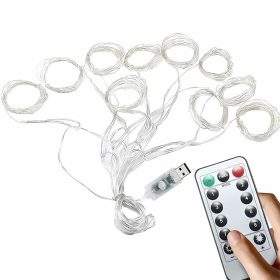   Fények ünnepi fényfüzér fényfüggöny 300 led beltéri meleg usb