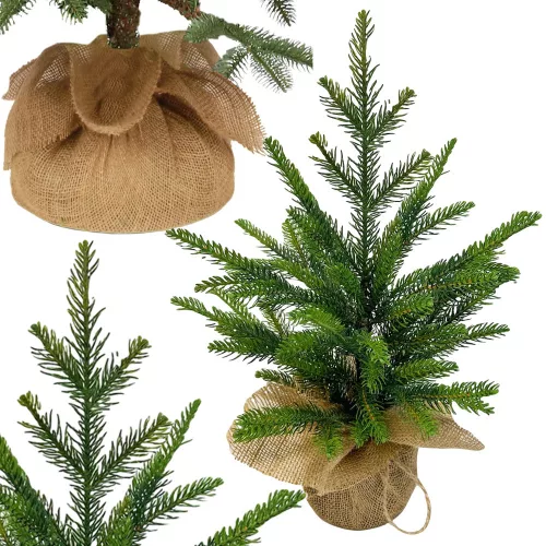 Műkarácsonyfa, kicsi, 50 cm, dekoratív, dekoratív fa íróasztalhoz és asztalhoz