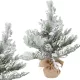 Műkarácsonyfa hóval, kicsi, 45 cm, dekoratív íróasztalhoz, asztalhoz, vastag hóval