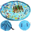 Geantă de jucării Playmat, organizator de podea pentru depozitarea jucăriilor, albastru