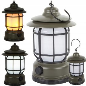   kemping lámpa újratölthető led usb turista horog zseblámpa, zöld