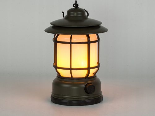 kemping lámpa újratölthető led usb turista horog zseblámpa, zöld