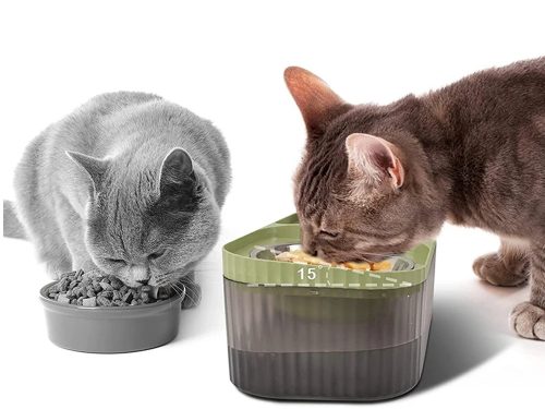 Automata macskaitató kutya itató, zöld