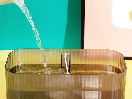 Automata macskaitató kutya itató, fehér