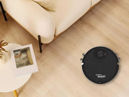 Tisztító robot elektromos porszívó akkus kefe fekete