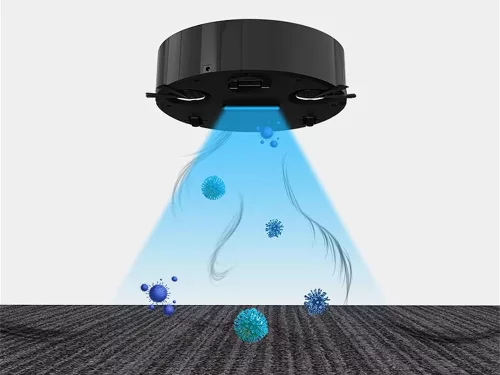 Tisztító robot elektromos porszívó akkus kefe fekete