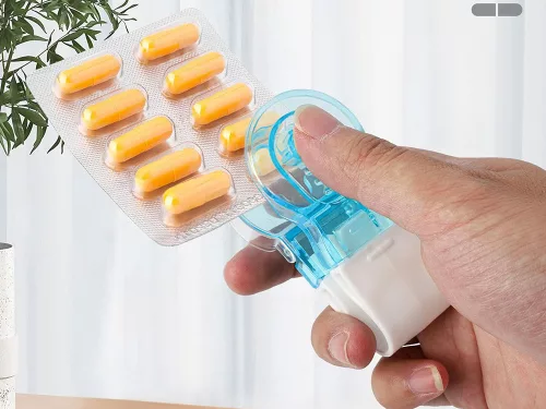 Tablettakinyomó facsaró kézi kék