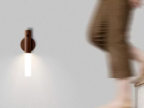 Led lámpa meleg fali lámpa mozgásérzékelővel falra szerelhető mágnessel sötétbarna