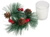 Üveg díszgyertyák gyertya gyertya koszorú szett ünnepekre 2 db