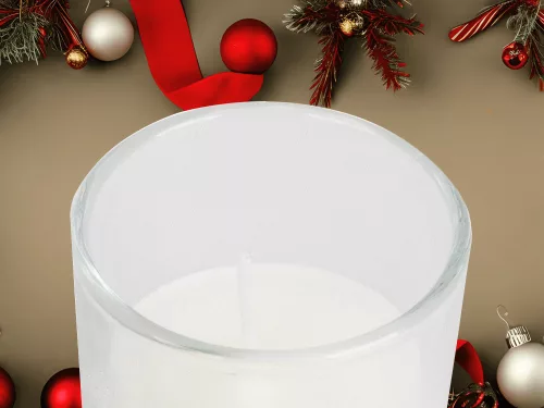Üveg díszgyertyák gyertya gyertya koszorú szett ünnepekre 2 db