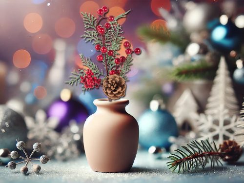 Karácsonyi dekoráció íróasztalra és asztalra