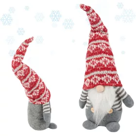  Karácsonyi ghost szürke gnóm karácsonyfa szakállal 38cm soft
