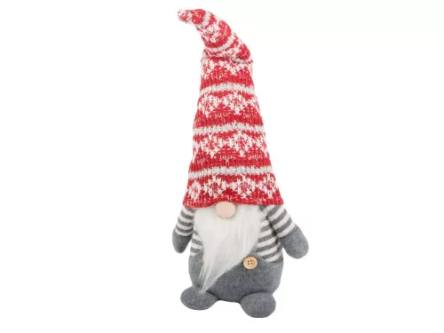 Karácsonyi ghost szürke gnóm karácsonyfa szakállal 38cm soft