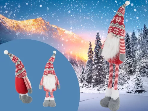 Karácsonyi gnóm teleszkopos lábakkal 50 - 70cm