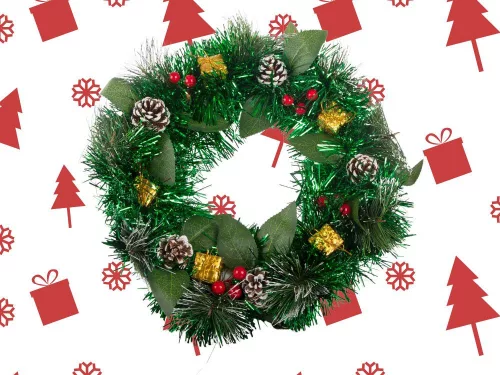 karácsonyi koszorú karácsonyi dekoráció ajtódíszítés ablak