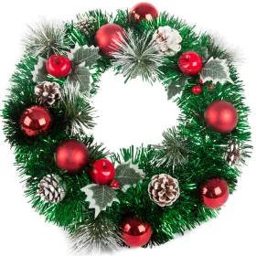   Karácsonyi dekorációs koszorű fali dekoráció ajtódísz  karácsonyi díszítés v1
