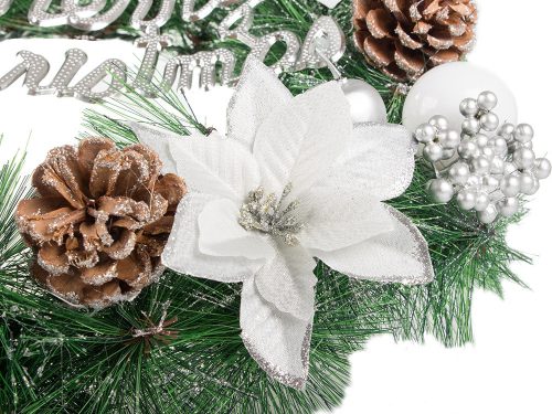 Karácsonyi dekorációs koszorű fali dekoráció ajtódísz  karácsonyi díszítés v3