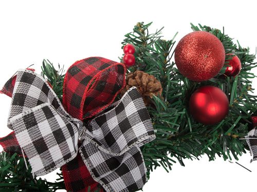 Karácsonyi dekorációs koszorű fali dekoráció ajtódísz  karácsonyi díszítés v4