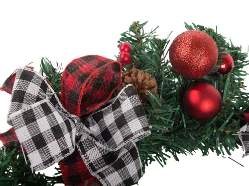 Karácsonyi dekorációs koszorű fali dekoráció ajtódísz  karácsonyi díszítés v4