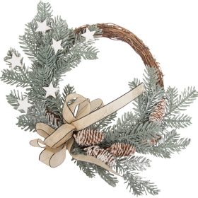   Karácsonyi dekorációs koszorű fali dekoráció ajtódísz  karácsonyi díszítés v5