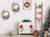 Karácsonyi dekorációs koszorű fali dekoráció ajtódísz  karácsonyi díszítés v5
