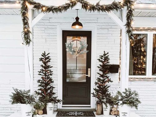 Karácsonyi dekorációs koszorű fali dekoráció ajtódísz  karácsonyi díszítés v5