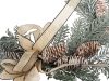 Karácsonyi dekorációs koszorű fali dekoráció ajtódísz  karácsonyi díszítés v5