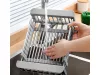 Lefolyótálca mosogatóhoz teleszkópos zöldség-gyümölcskosár