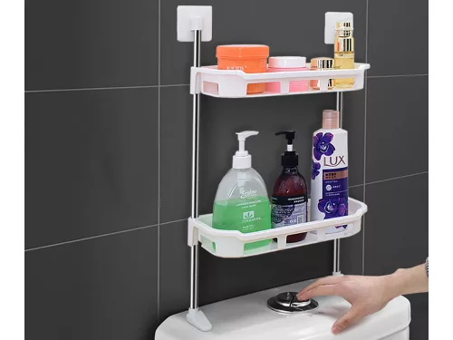 Fürdőszobai polc a WC-ülőke felett, 2 polc